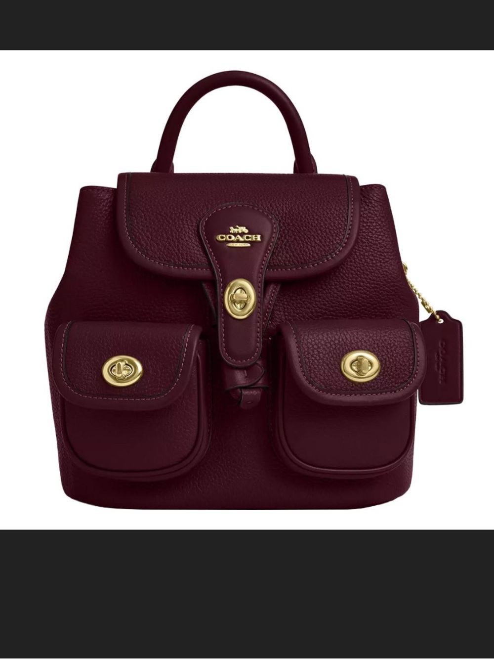 Coach Hadley Backpack in Maroon - Picture 3 of 6